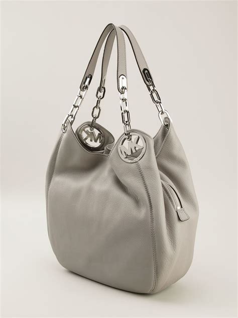 michael kors grey bag|grey michael kors shoulder bag.